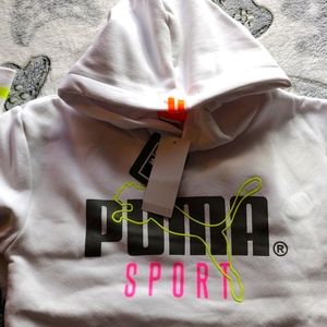 Puma Boys White Hoodie NWT